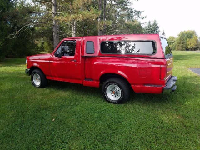 1992 Red Ford F-150 Regular cab short bed flareside