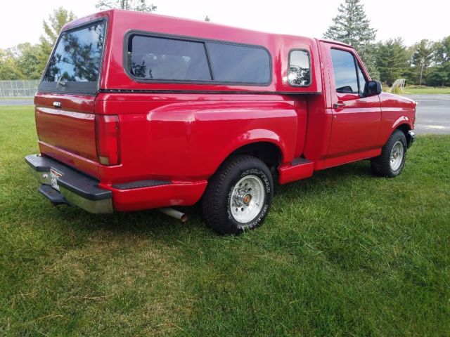 1992 Red Ford F-150 Regular cab short bed flareside