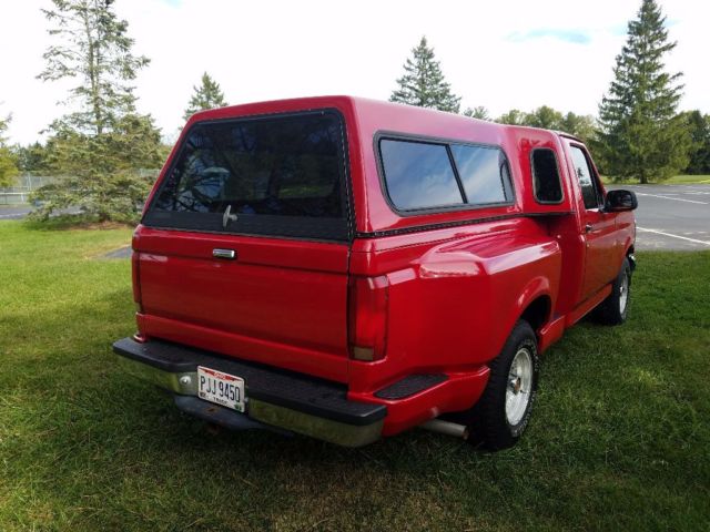 1992 Red Ford F-150 Regular cab short bed flareside
