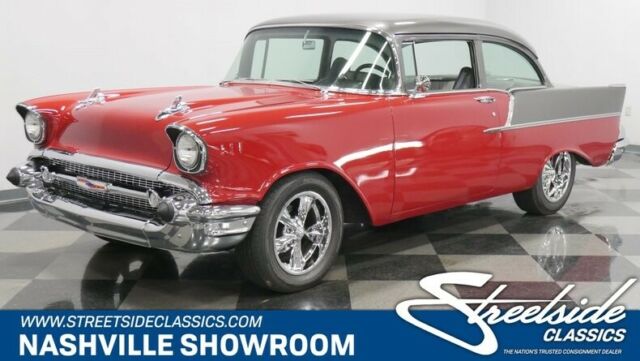 1957 Maroon Chevrolet Bel Air/150/210 Coupe