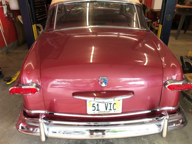 1951 Burgundy Ford Victoria 2 Dr HT