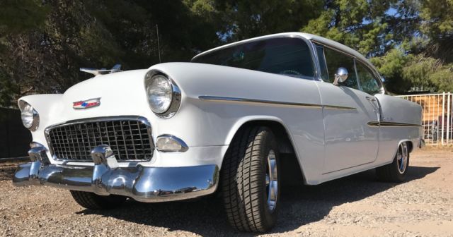 1955 White Chevrolet Bel Air/150/210 Coupe