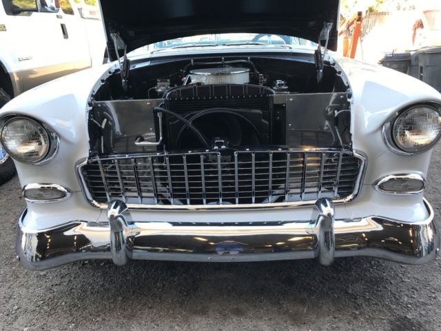 1955 White Chevrolet Bel Air/150/210 Coupe