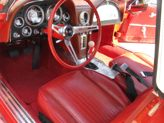 1963 Red Chevrolet Corvette Convertible