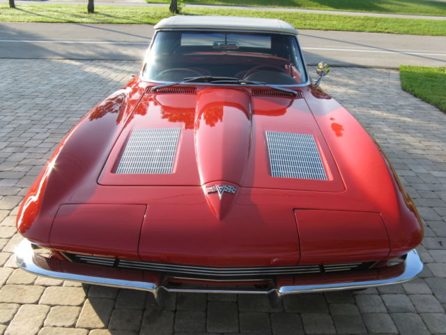 1963 Red Chevrolet Corvette Convertible