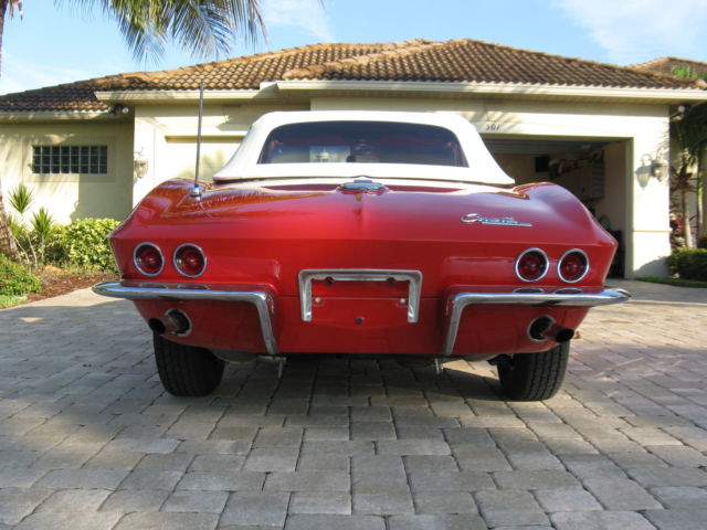 1963 Red Chevrolet Corvette Convertible
