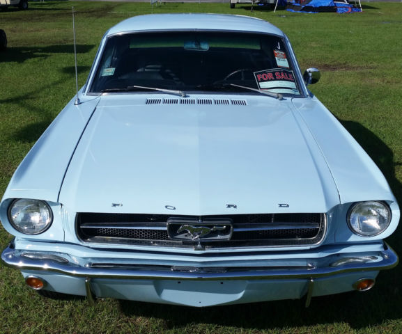 1965 Powder Blue Ford Mustang 2 door coupe