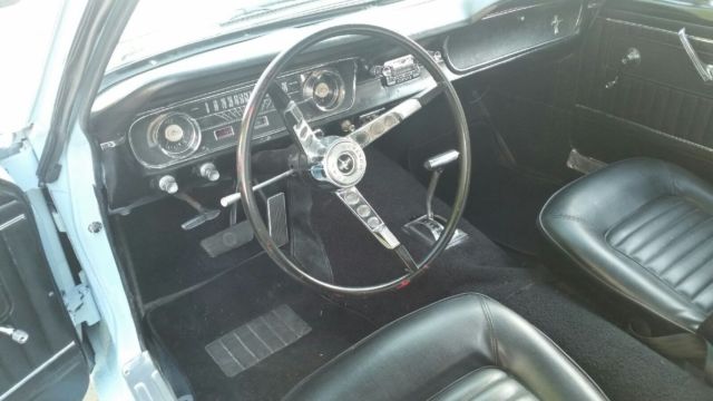 1965 Powder Blue Ford Mustang 2 door coupe