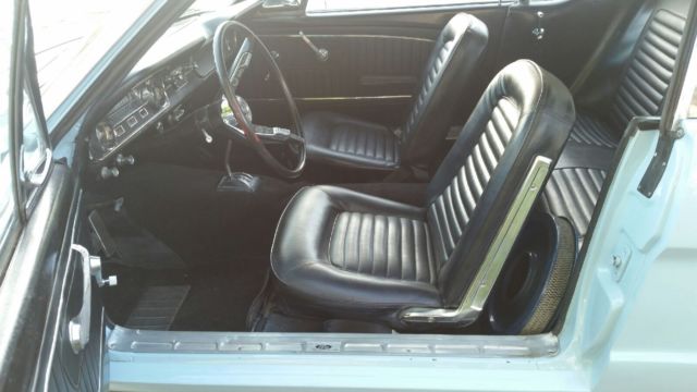 1965 Powder Blue Ford Mustang 2 door coupe
