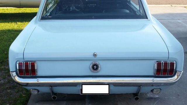 1965 Powder Blue Ford Mustang 2 door coupe