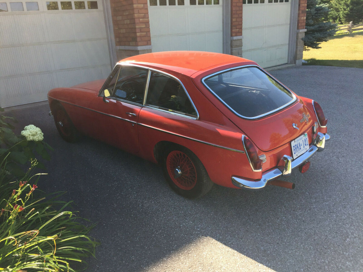 1969 Red MG MGB Coupe