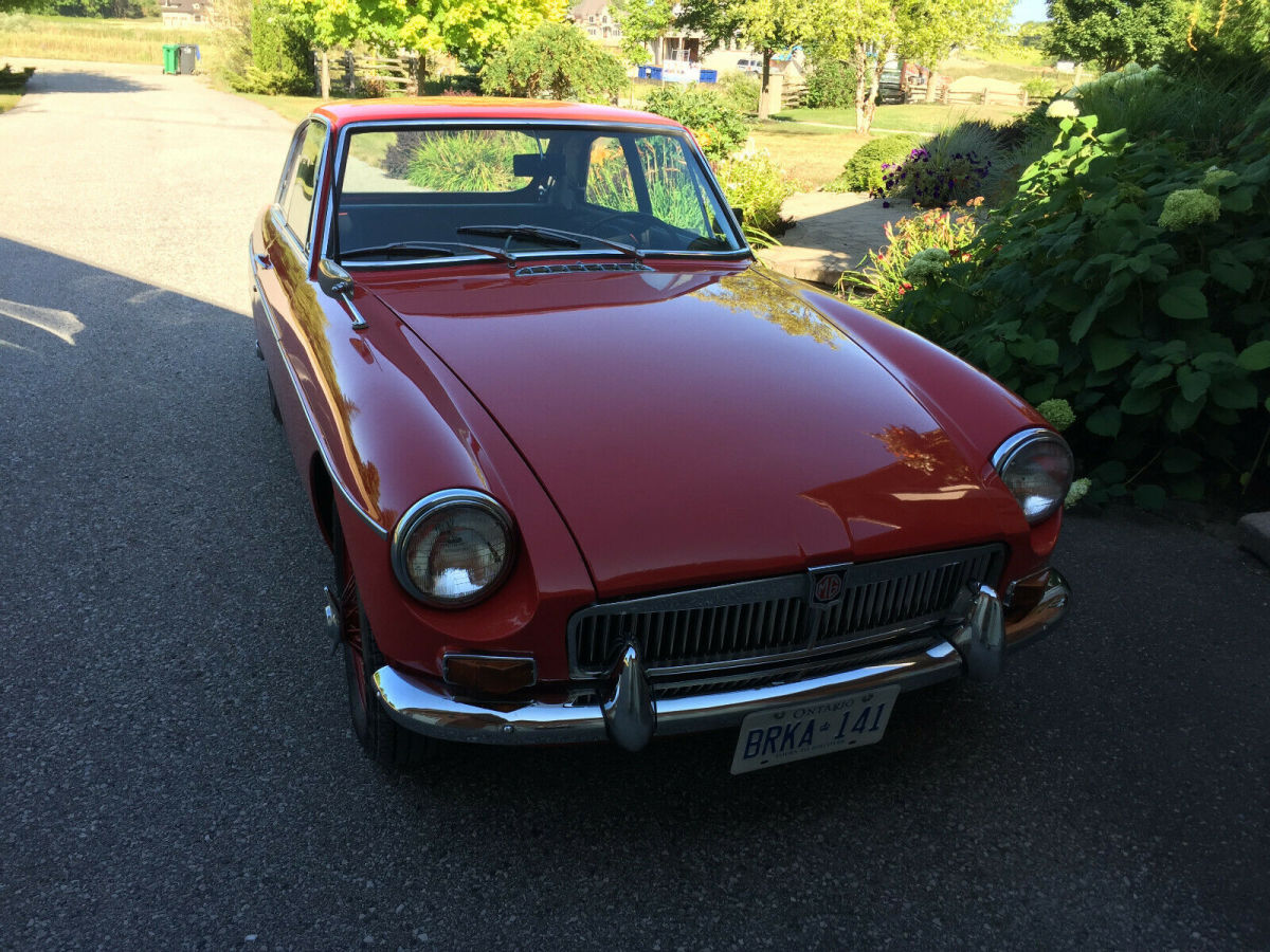 1969 Red MG MGB Coupe