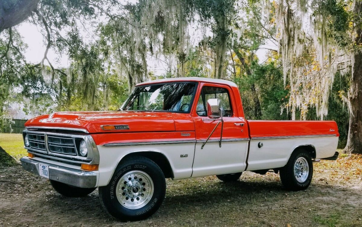1972 Orange Ford F-250 Standard Cab Pickup