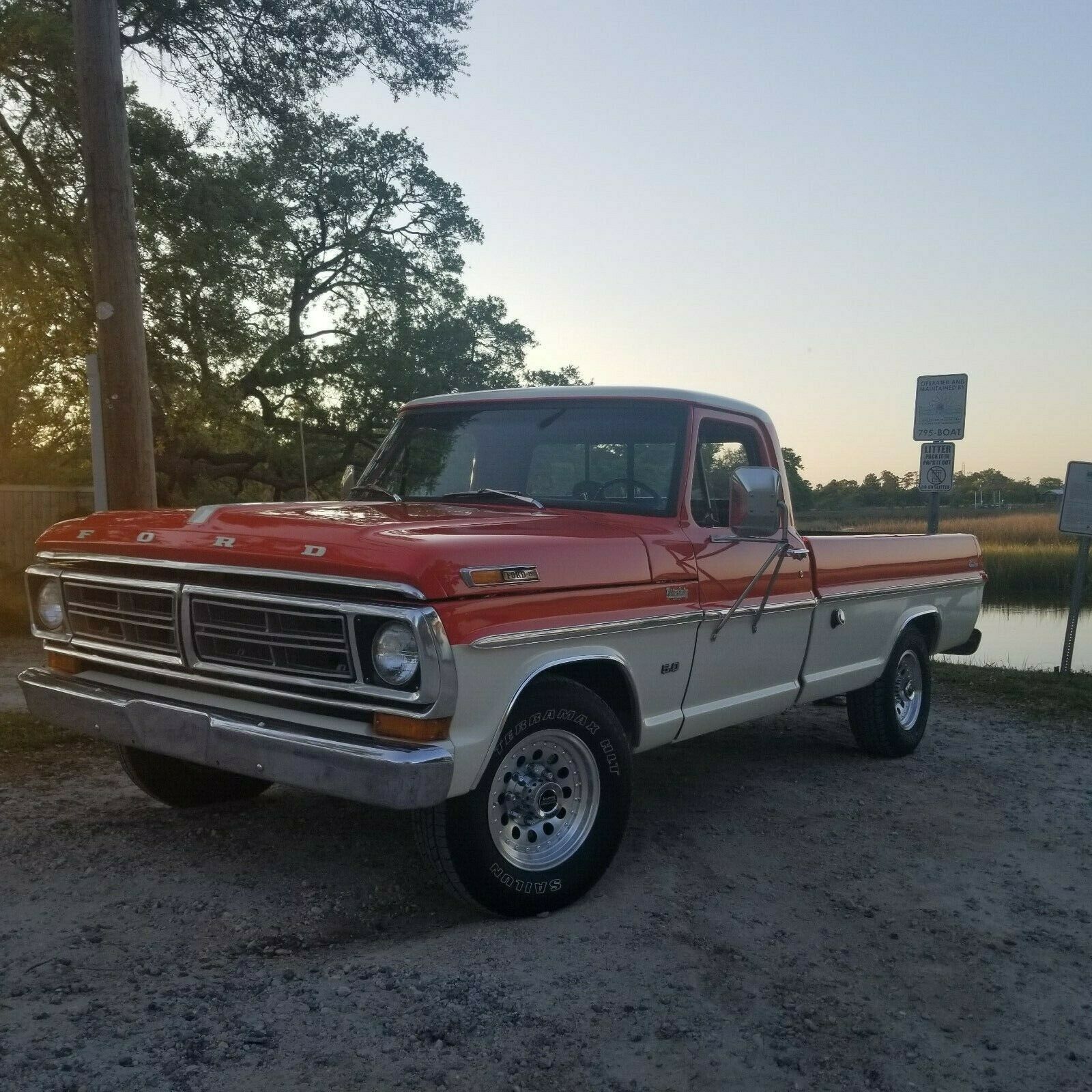 1972 Orange Ford F-250 Standard Cab Pickup