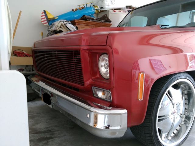 1976 Red Chevrolet C-10 Standard Cab Pickup