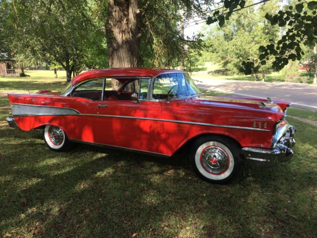 1957 Red Chevrolet Bel Air/150/210