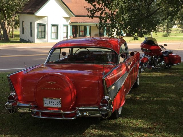 1957 Red Chevrolet Bel Air/150/210