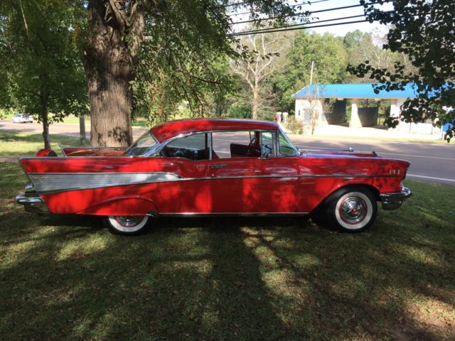 1957 Red Chevrolet Bel Air/150/210