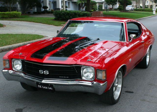 1972 Red Chevrolet Chevelle Coupe