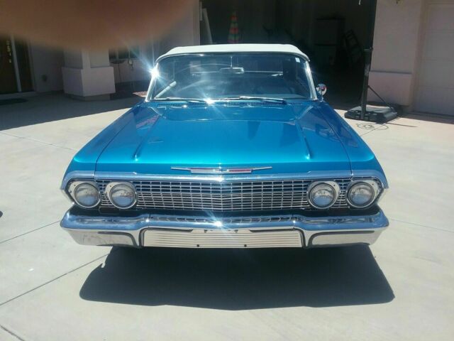 1963 Blue Chevrolet Impala Convertible