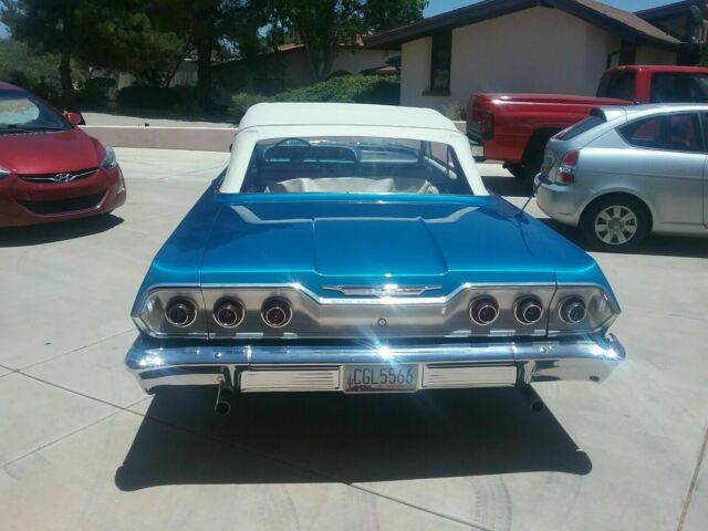 1963 Blue Chevrolet Impala Convertible