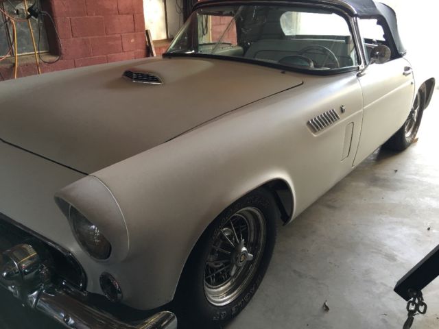 1956 White Ford Thunderbird Convertible