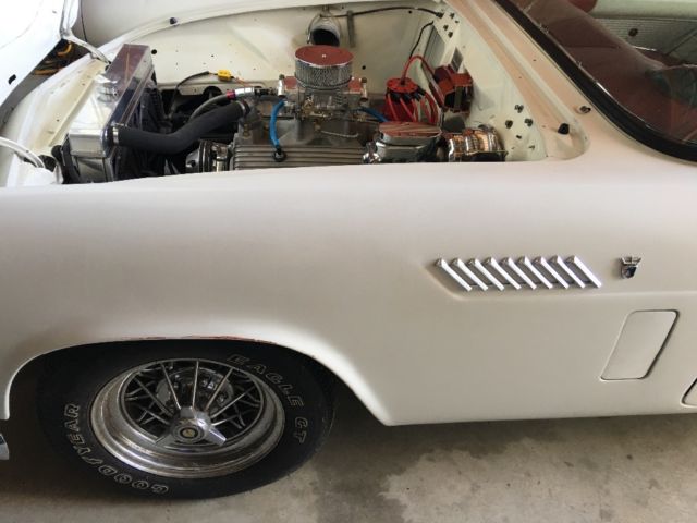 1956 White Ford Thunderbird Convertible