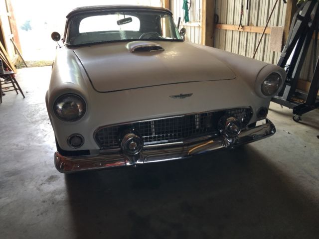 1956 White Ford Thunderbird Convertible