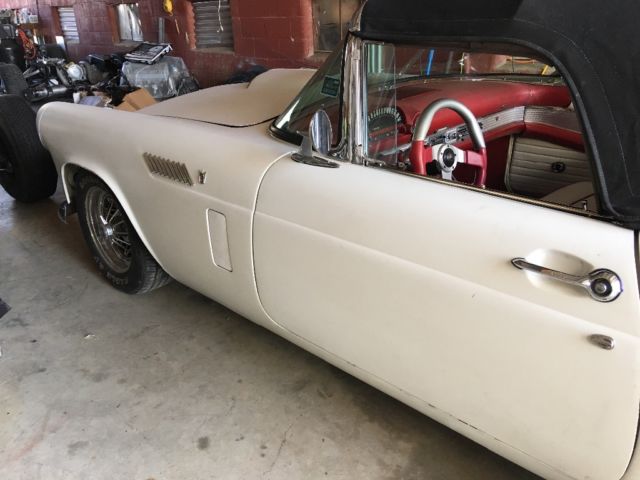 1956 White Ford Thunderbird Convertible
