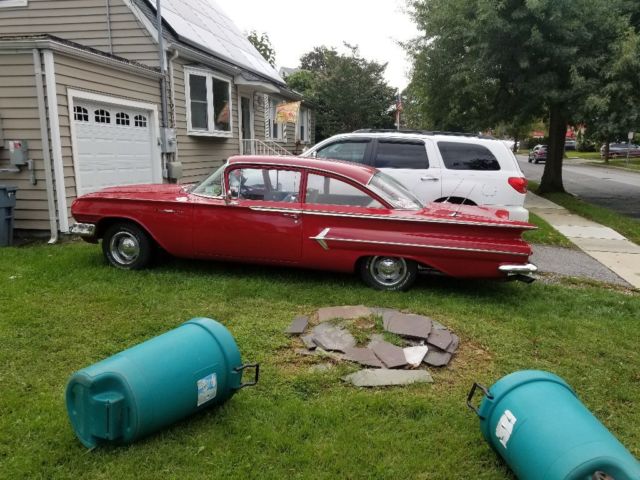 1960 Red Chevrolet Bel Air/150/210 Coupe