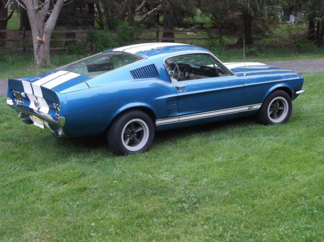 1967 Blue Ford Mustang Fastback