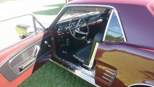 1966 Burgundy Ford Mustang Coupe