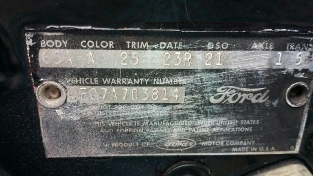 1965 Black Ford Mustang Coupe