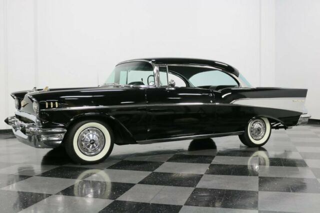 1957 Black Chevrolet Bel Air/150/210 Hardtop