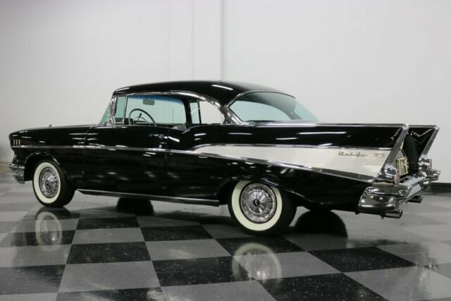 1957 Black Chevrolet Bel Air/150/210 Hardtop