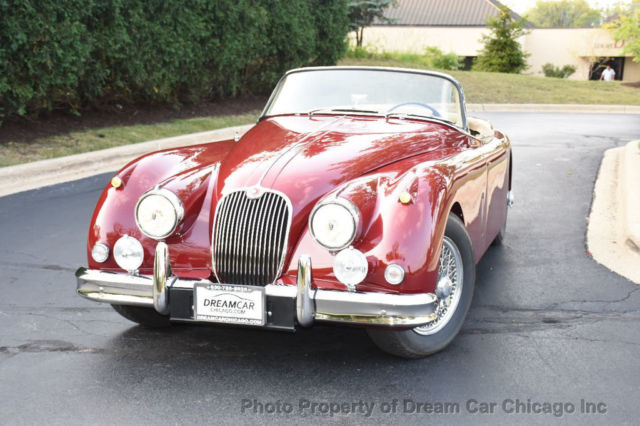 1958 Burgundy Jaguar XK Convertible