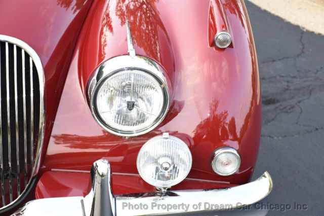 1958 Burgundy Jaguar XK Convertible