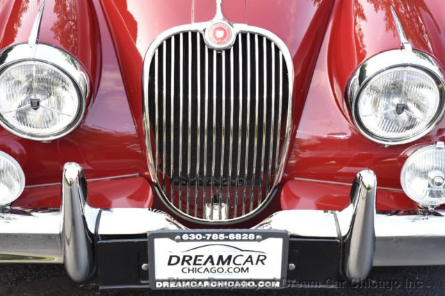 1958 Burgundy Jaguar XK Convertible