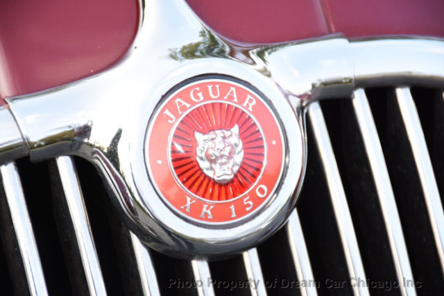 1958 Burgundy Jaguar XK Convertible