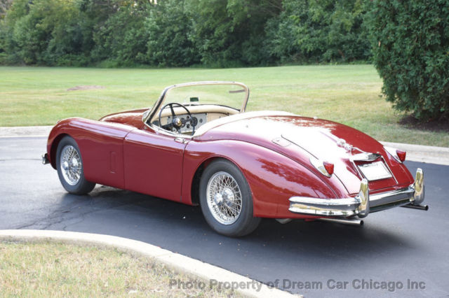 1958 Burgundy Jaguar XK Convertible
