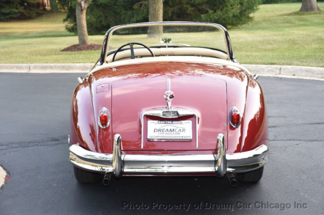 1958 Burgundy Jaguar XK Convertible