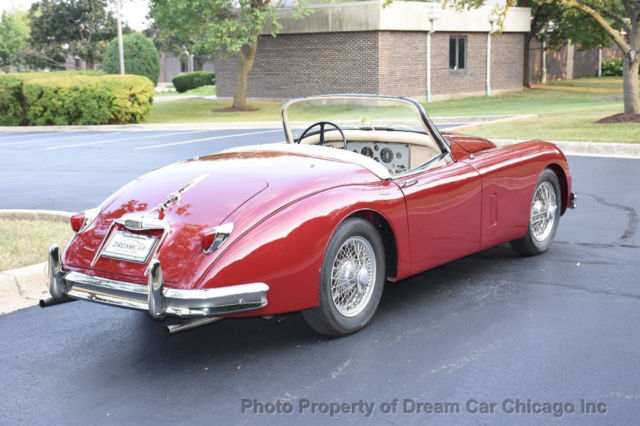 1958 Burgundy Jaguar XK Convertible