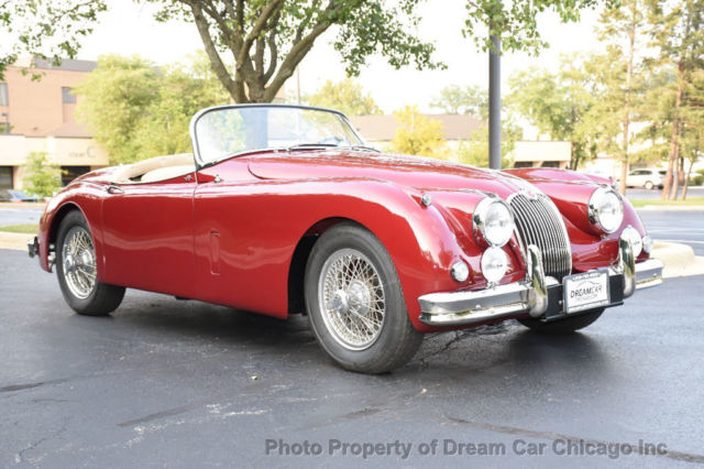 1958 Burgundy Jaguar XK Convertible