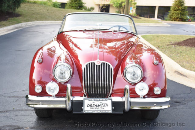 1958 Burgundy Jaguar XK Convertible