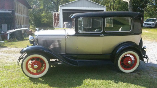 1930 Black and Gray Ford Model A 2 door