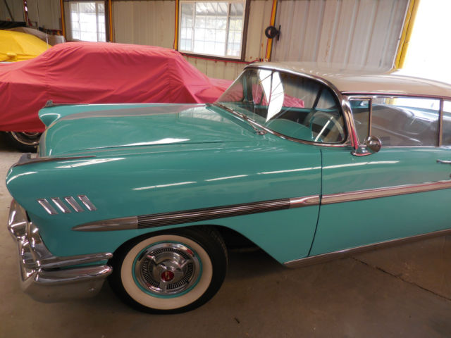 1958 Turquoise / white Chevrolet Impala 2 Door Hardtop