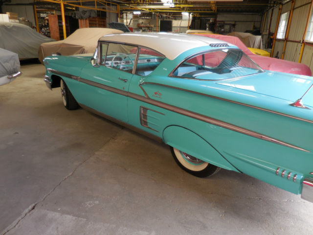 1958 Turquoise / white Chevrolet Impala 2 Door Hardtop