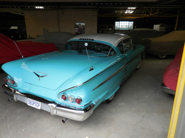 1958 Turquoise / white Chevrolet Impala 2 Door Hardtop