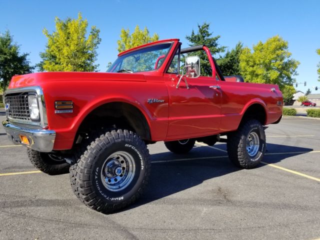 1972 Red Chevrolet Blazer Convertible