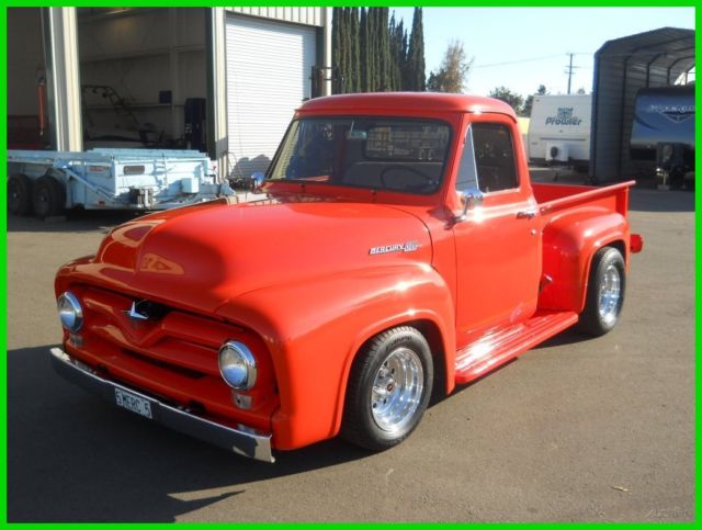 1955 Orange Ford F-100 Pickup Truck